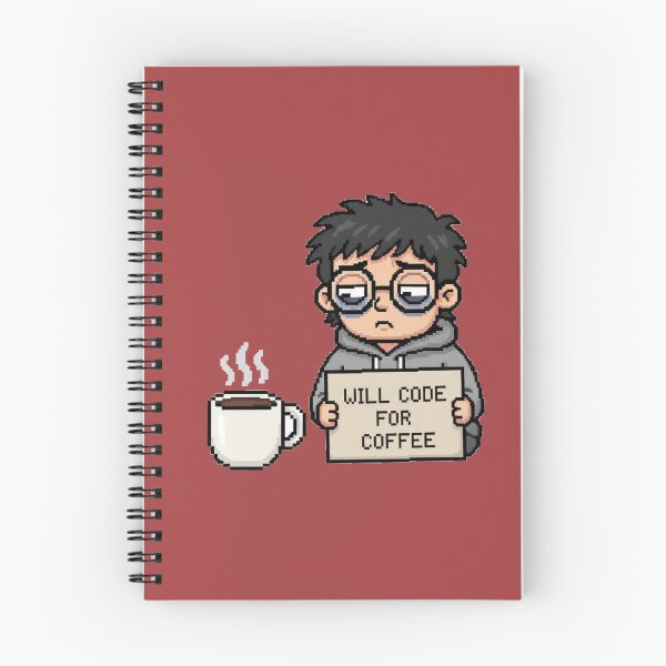 Item preview, Will Code for Coffee Funny Art designed and sold by WiserShop.