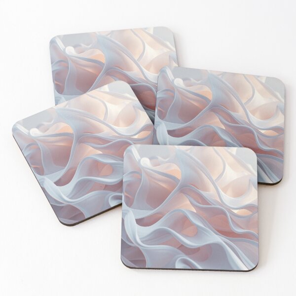 Item preview, Soft Winter Waves Abstract Art designed and sold by Harmonic_Layers.