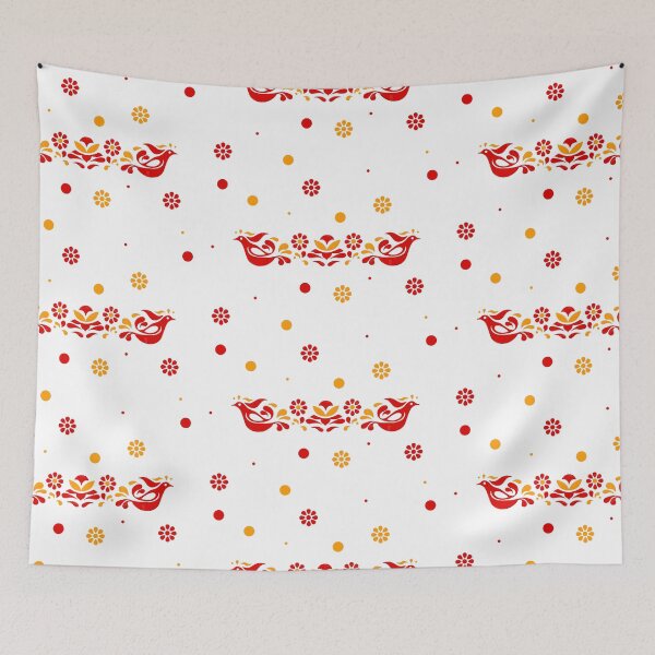 Item preview, Vintage Friendship Birds & Flowers, Retro Dish Pattern designed and sold by YonderAndBeyond.