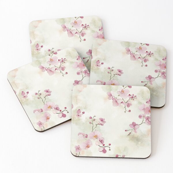 Item preview, Pink Orchids Flowers Watercolor All Over designed and sold by Feeling Artsy.
