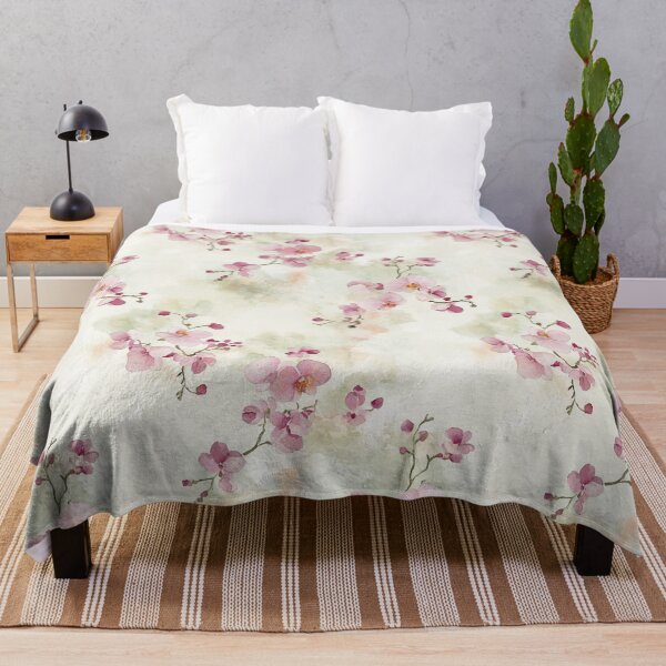 Item preview, Pink Orchids Flowers Watercolor All Over designed and sold by Feeling Artsy.