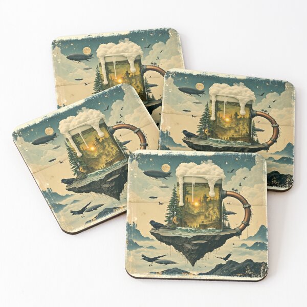Item preview, The mug rests precariously on a small, floating island designed and sold by Marcu Ioachim.