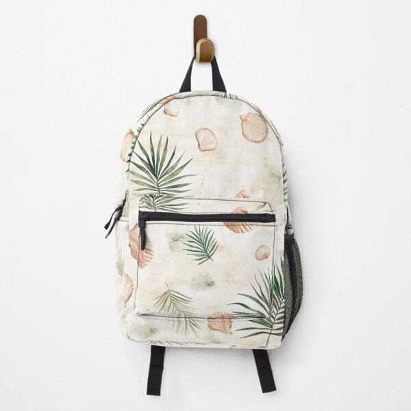 Item preview, Sea Shells and Palm Leaves Watercolor All Over designed and sold by Feeling Artsy.