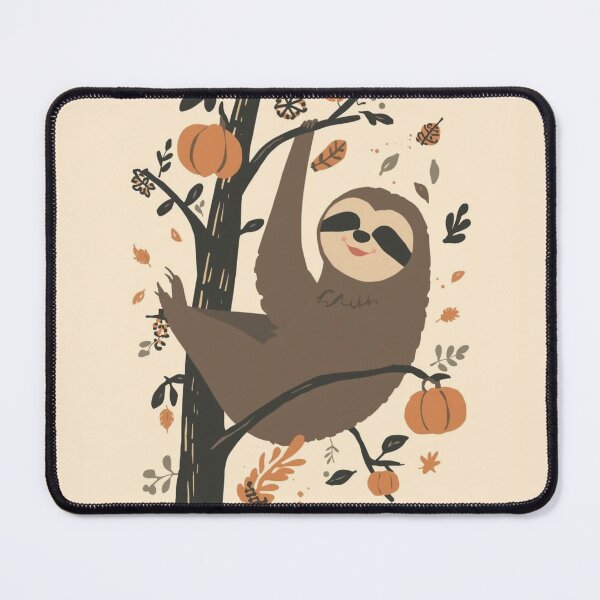Item preview, Cute Sloth Hanging on Tree | Autumn Boho Animal Illustration designed and sold by AM-little-shop.