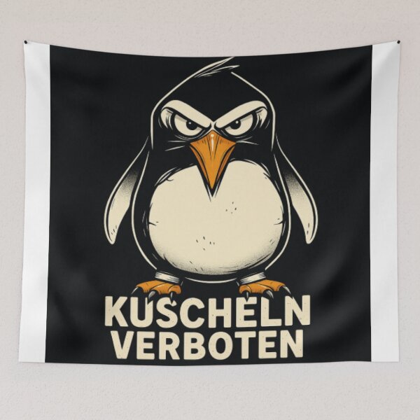 Item preview, Funny Penguin – Kuscheln Verboten German Humor Shirt designed and sold by AvanasShop.