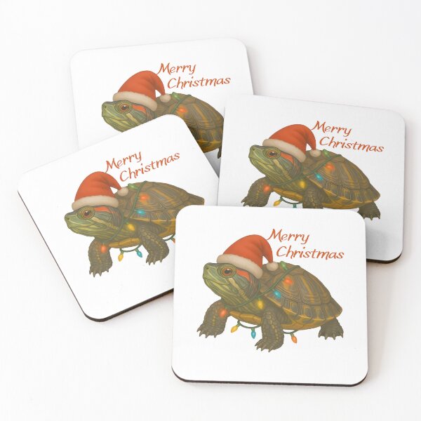 Item preview, Merry Christmas – Red-Eared Slider Turtle Holiday Design designed and sold by SVALANART.