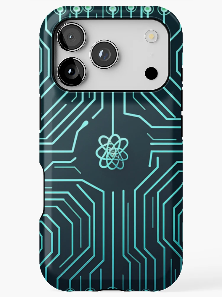 Thumbnail 1 of 4, iPhone Case, Circuit Code | Tech Pattern Design | Compilation Process | Developer Art designed and sold by ColoredPanda.