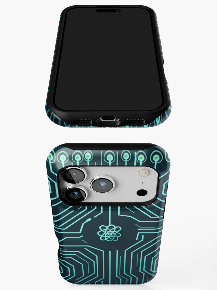Thumbnail 3 of 4, iPhone Case, Circuit Code | Tech Pattern Design | Compilation Process | Developer Art designed and sold by ColoredPanda.