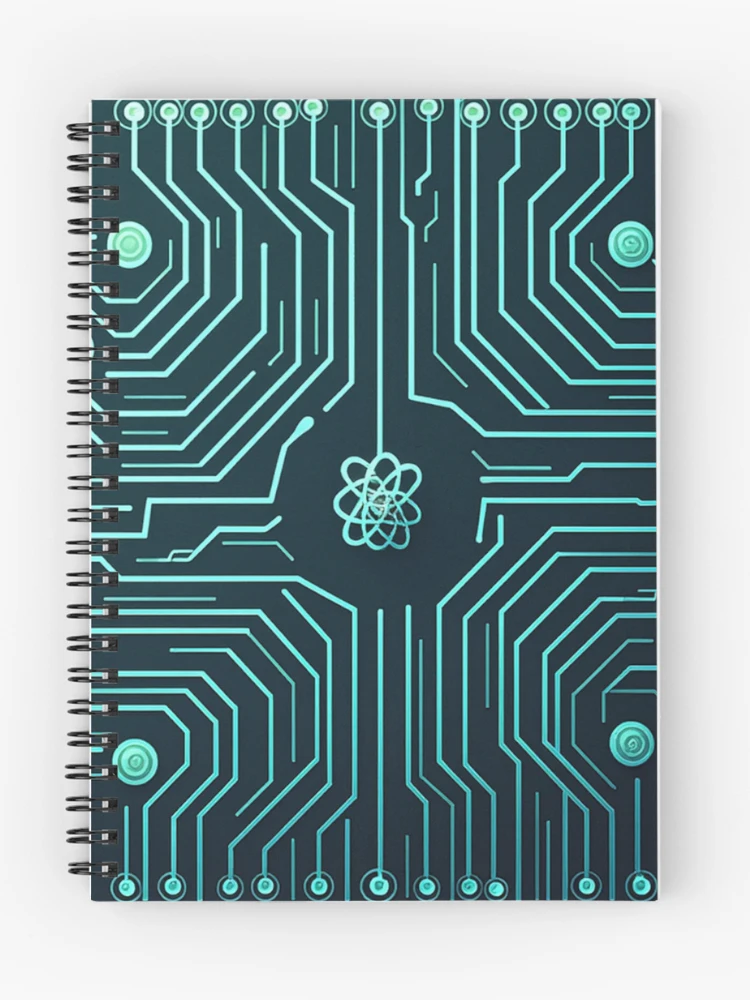 Thumbnail 1 of 3, Journal, Circuit Code | Tech Pattern Design | Compilation Process | Developer Art designed and sold by ColoredPanda.