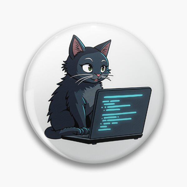 Artikelvorschau, Programmiererkatze | Geschenkidee für Programmiererkatzen | Niedlicher minimalistischer Entwickler-Laptop | Geek-Tier-Tech-Humor entworfen und verkauft von Dev Life Designs.