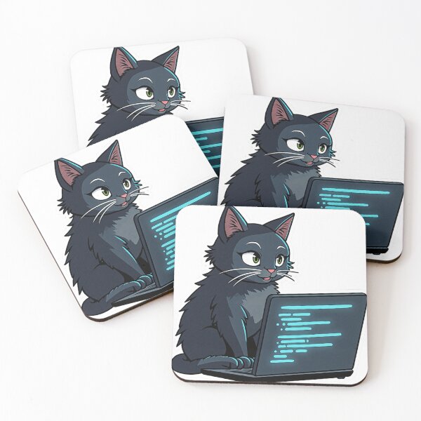 Item preview, Programmer Cat | Coding Cat Gift | Developer Laptop Cute Minimalist | Geek Animal Tech Humor designed and sold by Dev Life Designs.