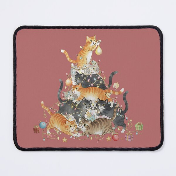Item preview, Christmas Cat Tree Trouble - Funny Feline Holiday designed and sold by AwesomeBeyondLimits.
