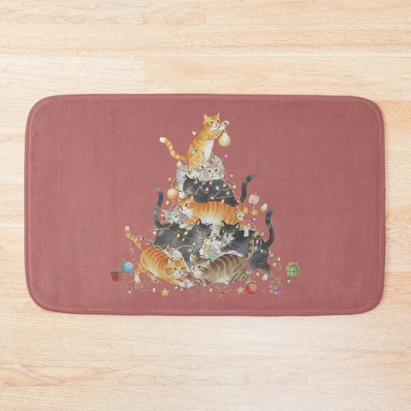 Item preview, Christmas Cat Tree Trouble - Funny Feline Holiday designed and sold by AwesomeBeyondLimits.