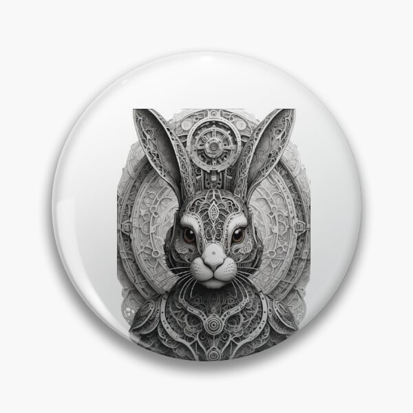 Item preview, Ornamental Tattoo Rabbit Illustration designed and sold by FurBabiesDaily.