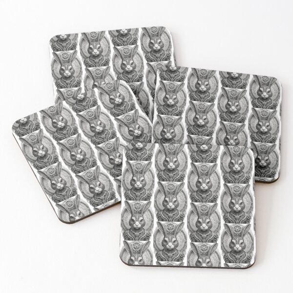 Item preview, Ornamental Tattoo Rabbit Illustration designed and sold by FurBabiesDaily.