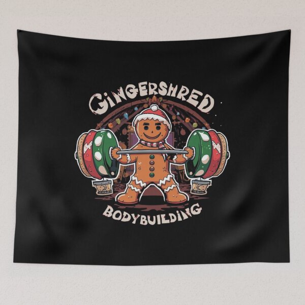 Item preview, ​Funny Gingershred Bodybuilding Gym Christmas designed and sold by MIMSCorneR.