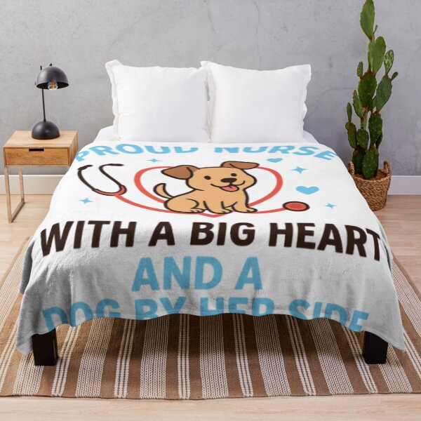 Item preview, Proud Nurse with a Big Heart and a Dog by Her Side – Cute Nurse Dog Design designed and sold by AvanasShop.