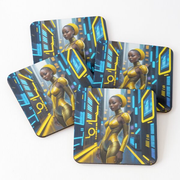Item preview, Afrofuturist Guardian: Golden Vision designed and sold by Pulse Of Africa.