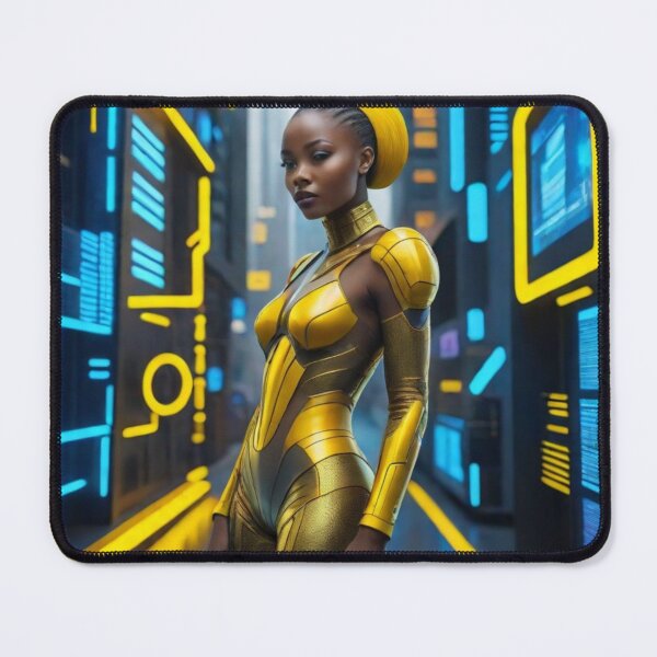 Item preview, Afrofuturist Guardian: Golden Vision designed and sold by Pulse Of Africa.