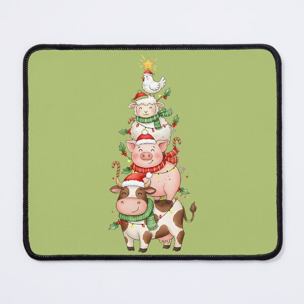 Item preview, Cute Farm Animal Christmas Tower - Pig, Cow, Sheep Holiday Stack designed and sold by AwesomeBeyondLimits.