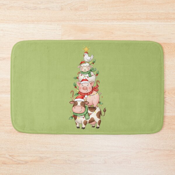 Item preview, Cute Farm Animal Christmas Tower - Pig, Cow, Sheep Holiday Stack designed and sold by AwesomeBeyondLimits.