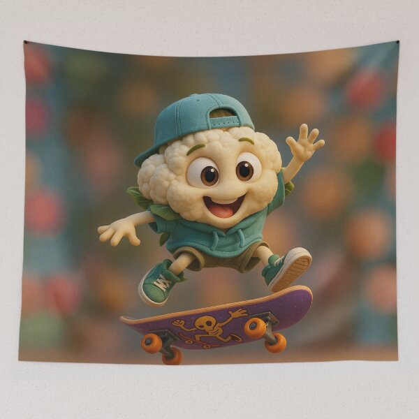 Item preview, Skater Cauliflower designed and sold by Sillytoe.