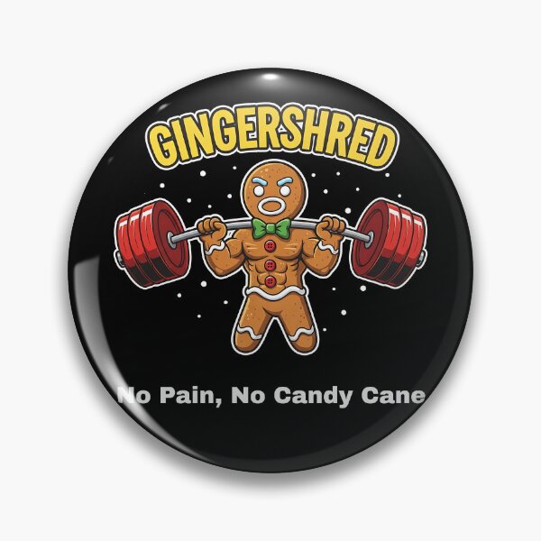 Item preview, Gingershred Bodybuilding - No Pain, No Candy Cane designed and sold by WonderMix.