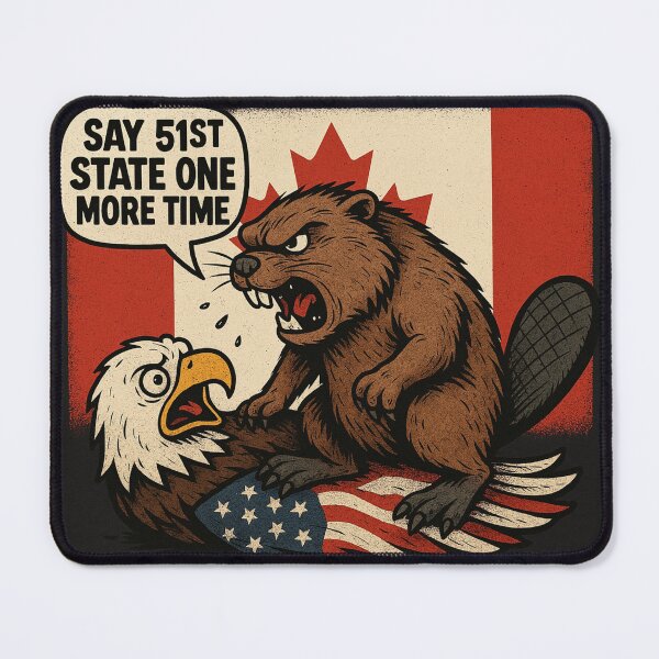 Item preview, Say 51st State Again – Bold Canadian Humor Tee designed and sold by BeaverSupply.
