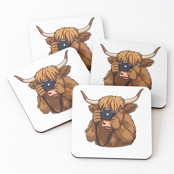 Item preview, Scottish Highland Cow Taking Photos - Funny Photographer Gift Scotland designed and sold by Loom on the Loch.