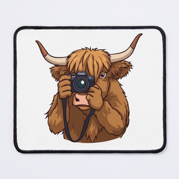 Item preview, Scottish Highland Cow Taking Photos - Funny Photographer Gift Scotland designed and sold by Loom on the Loch.