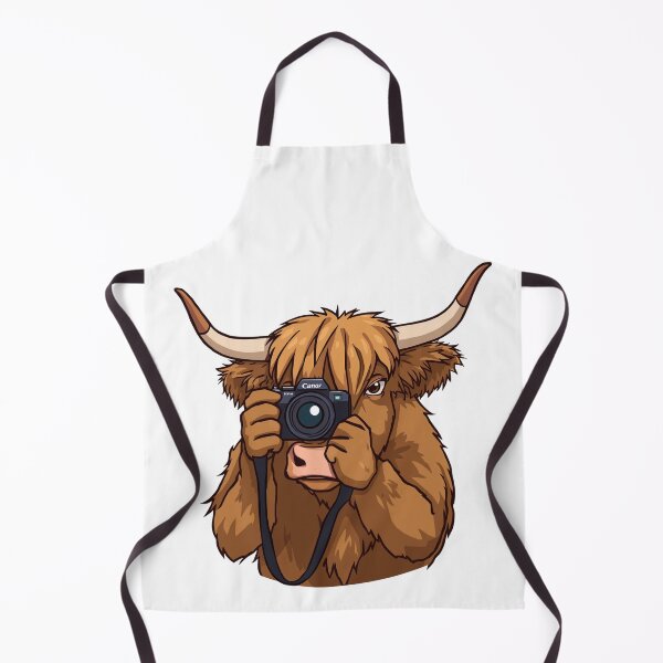 Item preview, Scottish Highland Cow Taking Photos - Funny Photographer Gift Scotland designed and sold by Loom on the Loch.