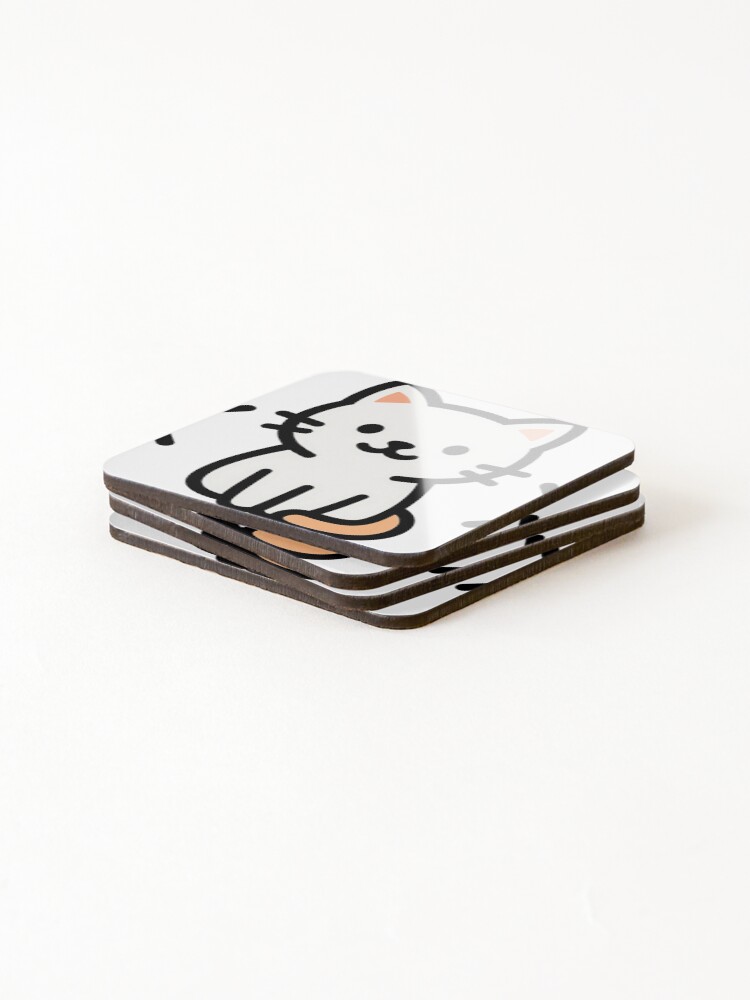 Thumbnail 4 of 5, Coasters (Set of 4), Code Cat Brackets | HTML Cat Gift | Developer Pet | Programmer Humor designed and sold by ColoredPanda.