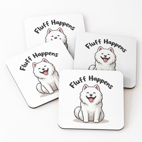 Item preview, Fluff Happens - Cute Samoyed designed and sold by LowEffortClub.