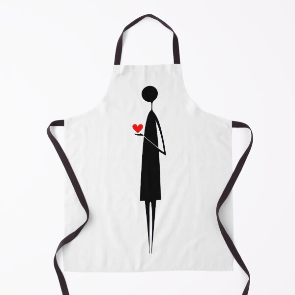 Item preview, Simple Black Silhouette with Red Heart Symbol designed and sold by CreativeLarysa.