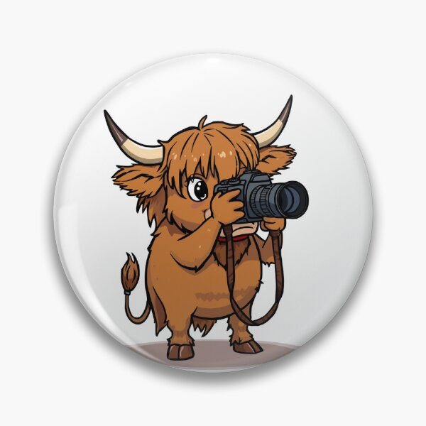 Item preview, Cute Highland Cow Photographer Design - Scottish Camera Gift designed and sold by Loom on the Loch.