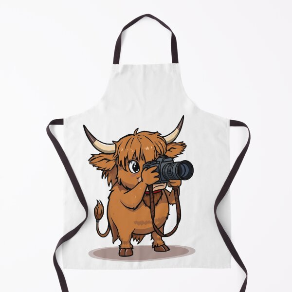 Item preview, Cute Highland Cow Photographer Design - Scottish Camera Gift designed and sold by Loom on the Loch.