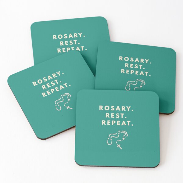 Item preview, Rosary. Rest. Repeat. | Catholic Devotional Minimalist Design designed and sold by AdamIntrovert.