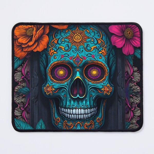 Item preview, Urban Día de Muertos Print, dead day - Neon Glowing Skulls & Spray Paint Texture designed and sold by WelSol.