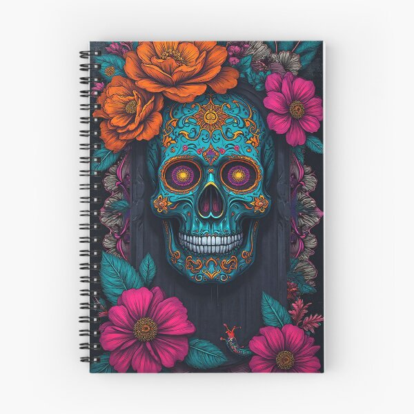 Item preview, Urban Día de Muertos Print, dead day - Neon Glowing Skulls & Spray Paint Texture designed and sold by WelSol.