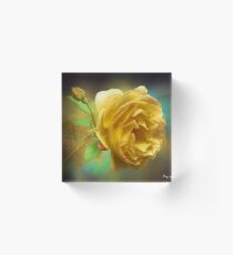 Rose Bud Acrylic Block
