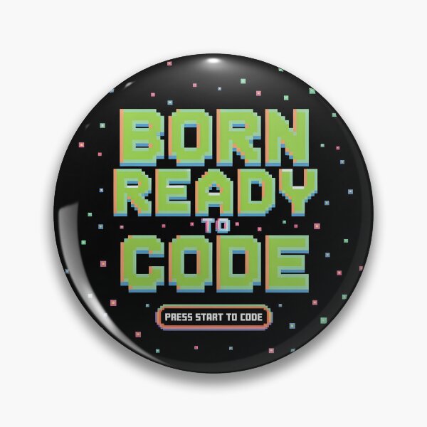 Item preview, Born Ready to Code – Retro Pixel Start Screen Design designed and sold by DreamVibeShirt.