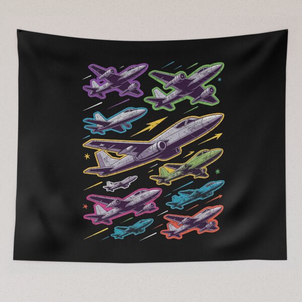 Item preview, A-10 Warthog Jet Planes Vintage Colorful Full Spectrum designed and sold by FreshVibe Prints.