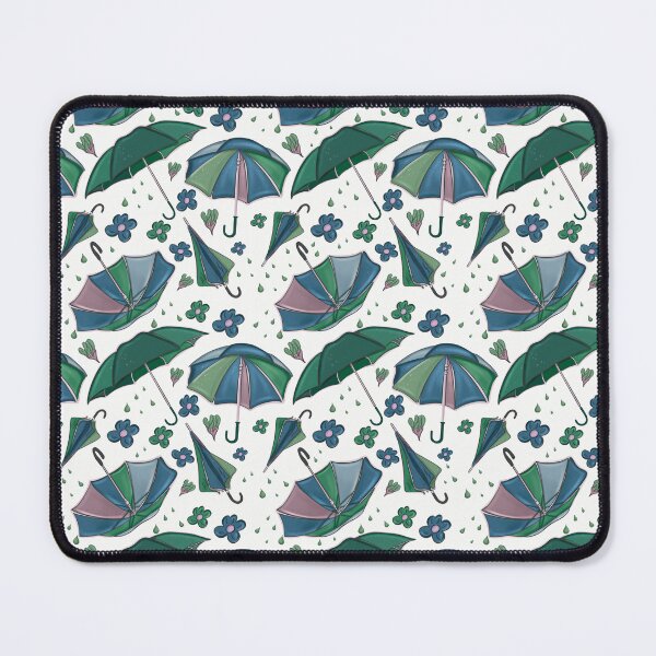 Item preview, Rainy Day Umbrellas & Flowers | Shamrock Green designed and sold by Winooski Designs.