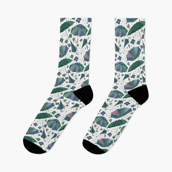 Item preview, Rainy Day Umbrellas & Flowers | Shamrock Green designed and sold by Winooski Designs.