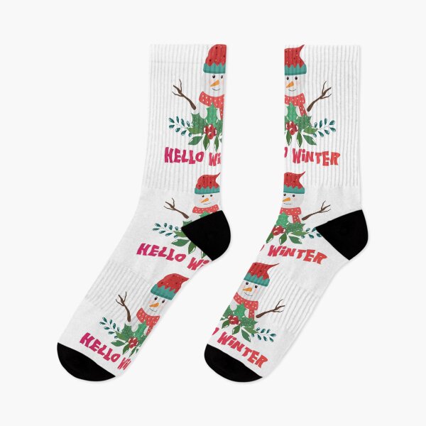 Item preview, Hello Winter Snowman Christmas Hat Design designed and sold by novapub.