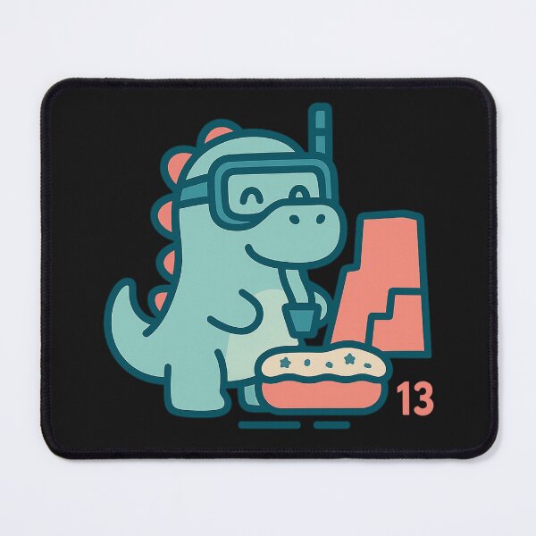 Item preview, Dino du 13 — Calanque Scout Kawaii Marseille Snorkel designed and sold by POD DYNASTY | Original Print On Demand T-Shirt Graphics.