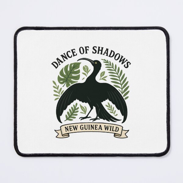 Item preview, Black Sicklebill Bird of Paradise – Dance of Shadows New Guinea Wildlife designed and sold by WildlifeInc.