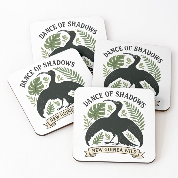 Item preview, Black Sicklebill Bird of Paradise – Dance of Shadows New Guinea Wildlife designed and sold by WildlifeInc.