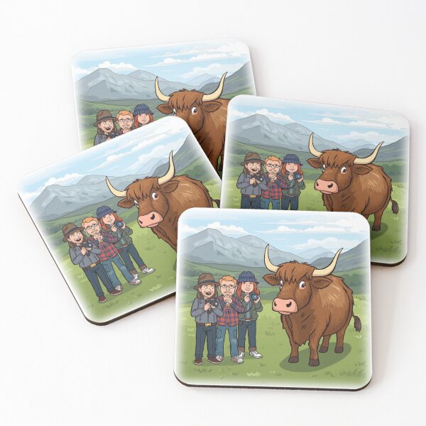 Item preview, Scottish Highland Cow with Tourists - Funny Scotland Travel Gift designed and sold by Loom on the Loch.