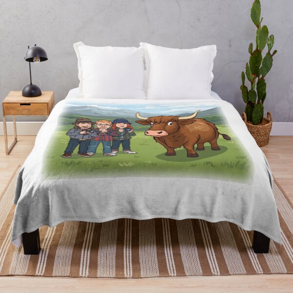 Item preview, Scottish Highland Cow with Tourists - Funny Scotland Travel Gift designed and sold by Loom on the Loch.